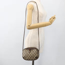 GUCCI GG Supreme Web Sherry Line Bag PVC Beige Gold 156 02 066 Auth BA11422-20