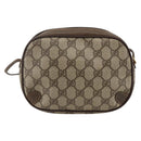 GUCCI GG Supreme Web Sherry Line Bag PVC Beige Gold 156 02 066 Auth BA11422-3