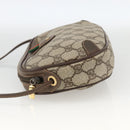 GUCCI GG Supreme Web Sherry Line Bag PVC Beige Gold 156 02 066 Auth BA11422-4