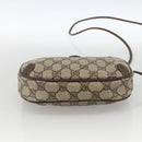 GUCCI GG Supreme Web Sherry Line Bag PVC Beige Gold 156 02 066 Auth BA11422-9