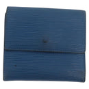 LOUIS VUITTON Monogram Epi Wallet Leather 2 Set Blue LV Auth BA11426-3