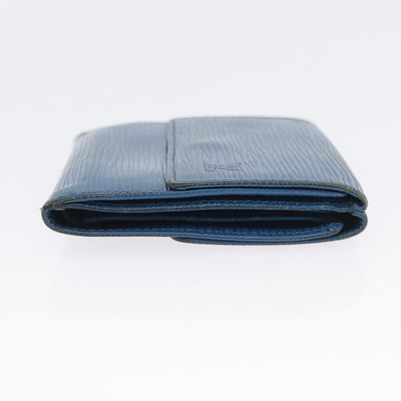 LOUIS VUITTON Monogram Epi Wallet Leather 2 Set Blue LV Auth BA11426