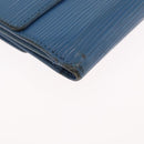 LOUIS VUITTON Monogram Epi Wallet Leather 2 Set Blue LV Auth BA11426-7