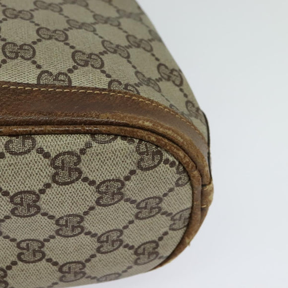 GUCCI GG Supreme Shoulder Bag PVC Beige Auth BA1143