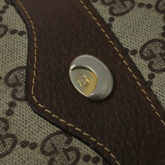 GUCCI GG Supreme Shoulder Bag PVC Beige Auth BA1143