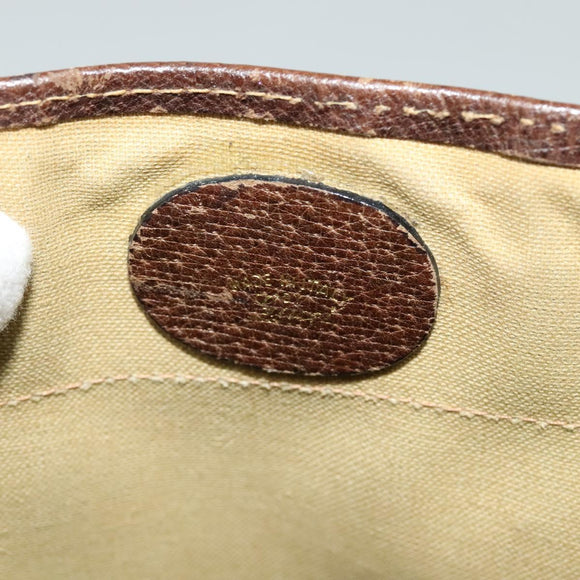 GUCCI GG Supreme Shoulder Bag PVC Beige Auth BA1143