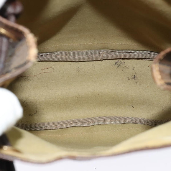 GUCCI GG Supreme Shoulder Bag PVC Beige Auth BA1143