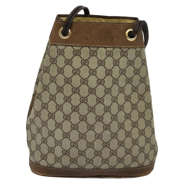 GUCCI GG Supreme Shoulder Bag PVC Beige Auth BA1143 - 0