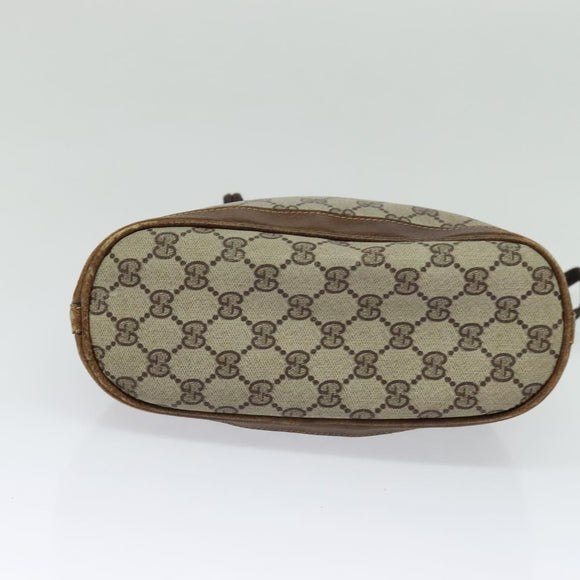 GUCCI GG Supreme Shoulder Bag PVC Beige Auth BA1143