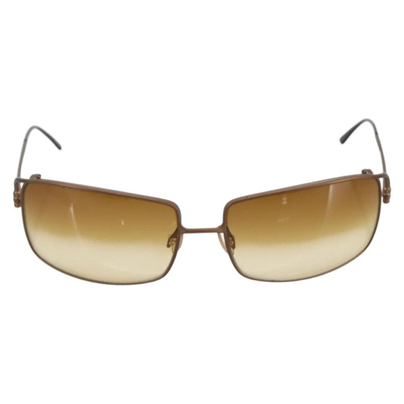 PRADA Sunglasses metal Brown Auth BA11431