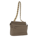 Salvatore Ferragamo Shoulder Bag Canvas Brown Gold Auth BA11433-1