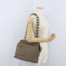 Salvatore Ferragamo Shoulder Bag Canvas Brown Gold Auth BA11433-22