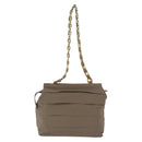 Salvatore Ferragamo Shoulder Bag Canvas Brown Gold Auth BA11433-2