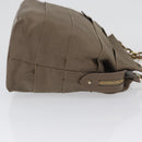 Salvatore Ferragamo Shoulder Bag Canvas Brown Gold Auth BA11433-3