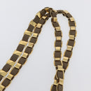 Salvatore Ferragamo Shoulder Bag Canvas Brown Gold Auth BA11433-14