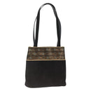 Salvatore Ferragamo Shoulder Bag Suede Black gold Auth BA11435-1