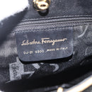 Salvatore Ferragamo Shoulder Bag Suede Black gold Auth BA11435-14