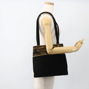 Salvatore Ferragamo Shoulder Bag Suede Black gold Auth BA11435-20