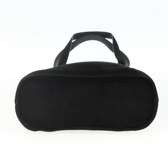 Salvatore Ferragamo Shoulder Bag Suede Black gold Auth BA11435