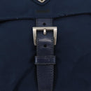 PRADA Schoudertas Nylon Marine Zilver Auth BA11437-17