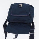 PRADA Schoudertas Nylon Marine Zilver Auth BA11437-10