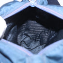 PRADA Schoudertas Nylon Marine Zilver Auth BA11437-23