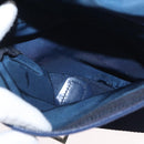 PRADA Schoudertas Nylon Marine Zilver Auth BA11437-27