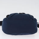 PRADA Schoudertas Nylon Marine Zilver Auth BA11437-5