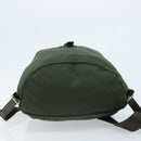 PRADA Backpack Nylon Khaki Silver Auth BA11438-11