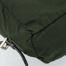 PRADA Backpack Nylon Khaki Silver Auth BA11438-15
