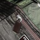 PRADA Backpack Nylon Khaki Silver Auth BA11438-24