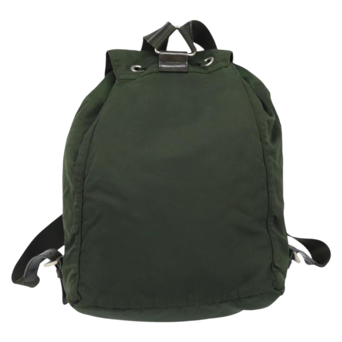 PRADA Rugzak Nylon Khaki Zilver Auth BA11438 | Brand Street  display picture 2