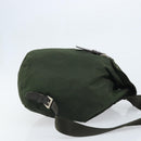 PRADA Backpack Nylon Khaki Silver Auth BA11438-4