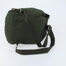 PRADA Backpack Nylon Khaki Silver Auth BA11438-9