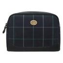 Burberrys Nova Check Clutch Bag Canvas Navy Auth BA1144-13