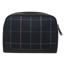 Burberrys Nova Check Clutch Bag Canvas Navy Auth BA1144-2