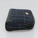 Burberrys Nova Check Clutch Bag Canvas Navy Auth BA1144-3