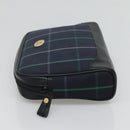 Burberrys Nova Check Clutch Bag Canvas Navy Auth BA1144-4