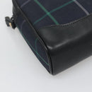 Burberrys Nova Check Clutch Bag Canvas Navy Auth BA1144-14