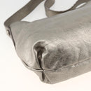 Salvatore Ferragamo Shoulder Bag Leather Silver Auth BA11441-13