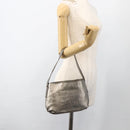 Salvatore Ferragamo Shoulder Bag Leather Silver Auth BA11441-21