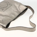 Salvatore Ferragamo Shoulder Bag Leather Silver Auth BA11441-7