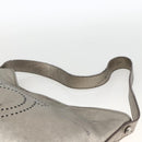 Salvatore Ferragamo Shoulder Bag Leather Silver Auth BA11441-8