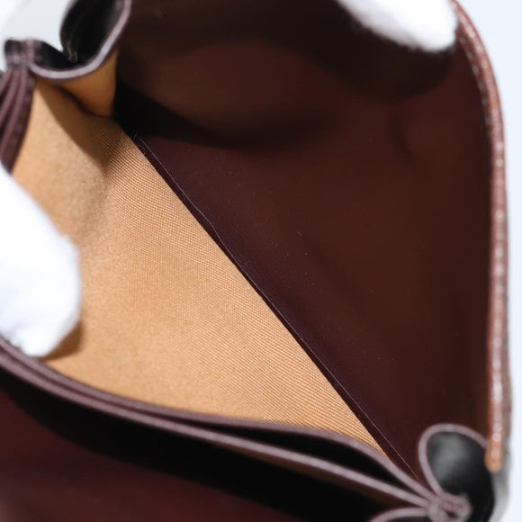 Burberrys Nova Check Pouch Canvas Beige Gold Auth BA11444
