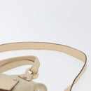 Salvatore Ferragamo Hand Bag Suede 2way Beige Silver Auth BA11445-10