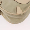 Salvatore Ferragamo Hand Bag Suede 2way Beige Silver Auth BA11445-12