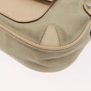Salvatore Ferragamo Hand Bag Suede 2way Beige Silver Auth BA11445-13