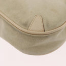 Salvatore Ferragamo Hand Bag Suede 2way Beige Silver Auth BA11445-15
