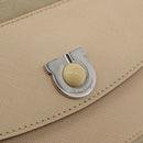 Salvatore Ferragamo Hand Bag Suede 2way Beige Silver Auth BA11445-17