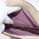 Salvatore Ferragamo Hand Bag Suede 2way Beige Silver Auth BA11445-22